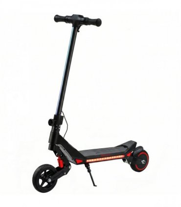 SPORTNOW Electric Scooter for Kids, Foldable E Scooter for Age Age 6 with LED Display, RGB lights, Up to 16km/h, Black