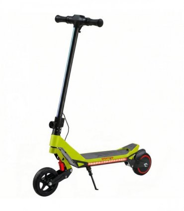 SPORTNOW Electric Scooter for Kids, Foldable E Scooter for Age Age 6 with LED Display, RGB lights, Up to 16km/h, Green