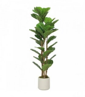 HOMCOM 120cm Artificial Fiddle Leaf Fig Tree - Green