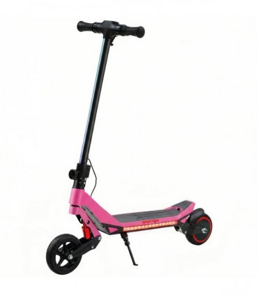 SPORTNOW Electric Scooter for Kids, Foldable E Scooter for Age Age 6 with LED Display, RGB lights, Up to 16km/h, Pink