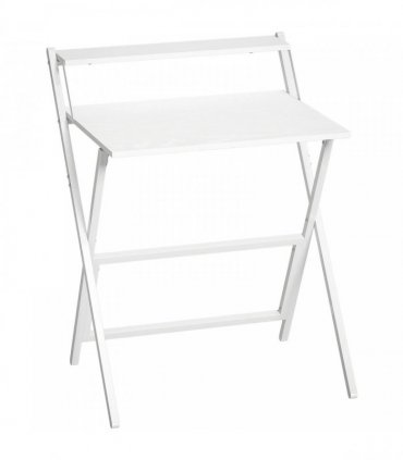 HOMCOM 70 cm Folding Computer Desk with Monitor Shelf - White