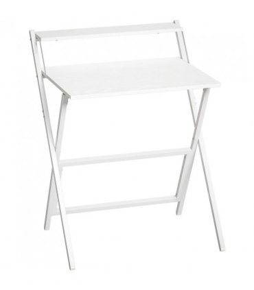 HOMCOM 70 cm Folding Computer Desk with Monitor Shelf - White