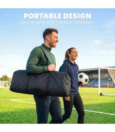 SPORTNOW Football Rebounder Net, Portable Kickback Football Rebounder Net with Carry Bag and Ground Stakes