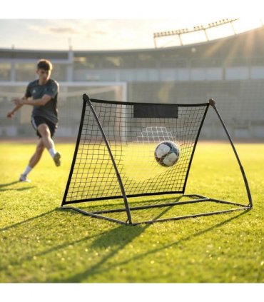 SPORTNOW Football Rebounder Net, Portable Kickback Football Rebounder Net with Carry Bag and Ground Stakes