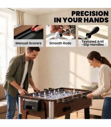 SPORTNOW 3 in 1 Multi Game Table, 3.4ft Reversible Air Hockey Pool Football Games Table with Lockable Wheels, Storage Shelf