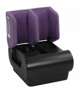 HOMCOM 2 in 1 Foot and Calf Massager with Heat, Air Compression, Timer, 3 Modes & Intensities, Purple and Black