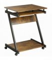 HOMCOM Movable Computer Desk with 4 Moving Wheels and Keyboard Tray
