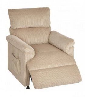 HOMCOM Corduroy Electric Massage Recliner - Brown