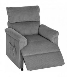 HOMCOM Corduroy Electric Massage Recliner - Grey