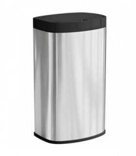 HOMCOM 55L Sensor Bin with Soft-Close Lid, Automatic Touchless Motion Sensor Kitchen Bin with Fingerprint Resistant Stainless Steel for Hygienic Gyms, Home Office Use, Silver Tone