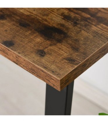 HOMCOM Industrial Writing Desk With Metal Legs, 100 x 58 x 74.5cm, Rustic Brown and Black