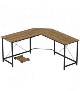 HOMCOM Corner L-Shape Computer Desk PC Workstation Writing Gaming Table Home Office