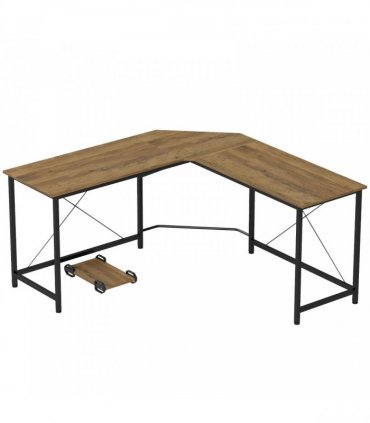 HOMCOM Corner L-Shape Computer Desk PC Workstation Writing Gaming Table Home Office