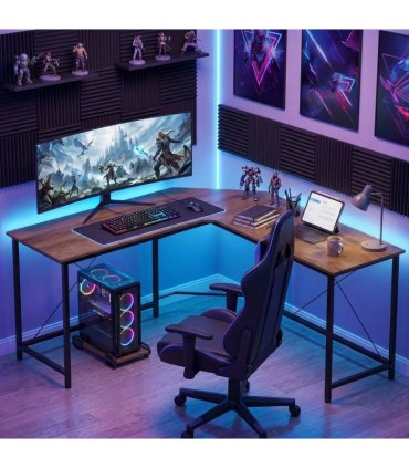 HOMCOM Corner L-Shape Computer Desk PC Workstation Writing Gaming Table Home Office
