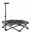 SPORTNOW 42" Foldable Mini Trampoline, One-Step Fold & Open, Rebounder Trampoline with 3-Level Adjustable Handle for Adults