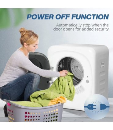 HOMCOM 4kg Vented Tumble Dryer with 5 Drying Mode, 800W Compact Freestanding Front Tumble Dryer White