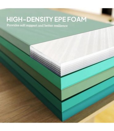 SPORTNOW 6FT Foldable Gymnastics Mat, Crash Exercise Pad, 3.2 cm Thick  Workout Mat with Handles for Home Training, Mixed Green