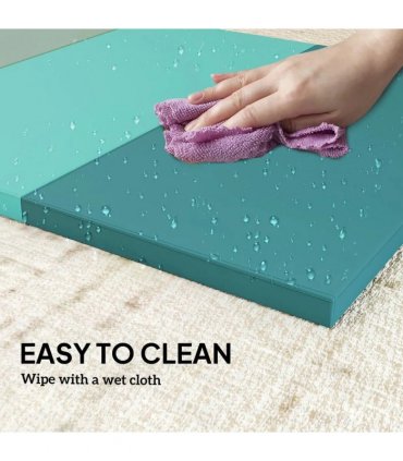 SPORTNOW 6FT Foldable Gymnastics Mat, Crash Exercise Pad, 3.2 cm Thick  Workout Mat with Handles for Home Training, Mixed Green