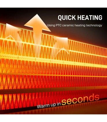 HOMCOM Ceramic Electric Heater, 1500W Fan Space Heater with 3 Modes, 24H Timer, Flame Effect, Oscillation for Bedroom, White