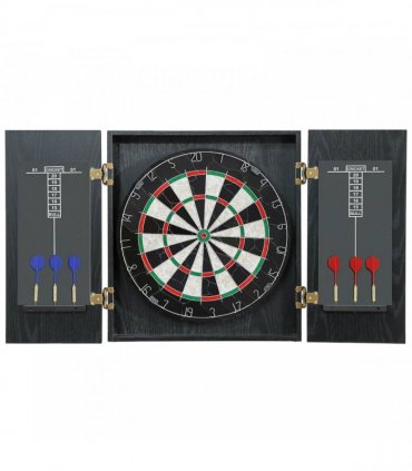 SPORTNOW Bristle Dartboard with Cabinet, 6 Steel Tip Darts, Cabinet
