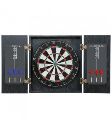 SPORTNOW Bristle Dartboard with Cabinet, 6 Steel Tip Darts, Cabinet