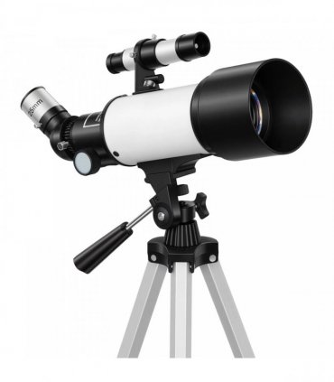 Outsunny Astronomy Telescope for Adults and Beginners with 70 mm Aperture, Carry Bag, White