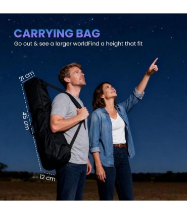 Outsunny Astronomy Telescope for Adults and Beginners with 70 mm Aperture, Carry Bag, White