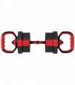 SPORTNOW 6-in-1 Adjustable Weight Dumbbells Set, Used as Kettlebell, Barbell, Dumbbell, Push-Up Stand, 20kg Free Weights Set for Men and Women Home Gym Training, Red