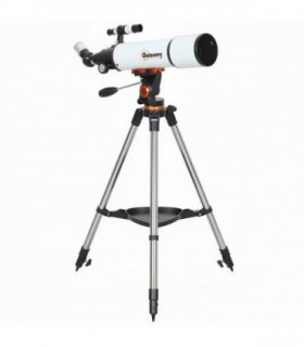 Outsunny Astronomy Telescope for Adults and Beginners with 80 mm Aperture, Carry Bag, White