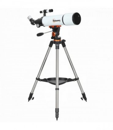 Outsunny Astronomy Telescope for Adults and Beginners with 80 mm Aperture, Carry Bag, White