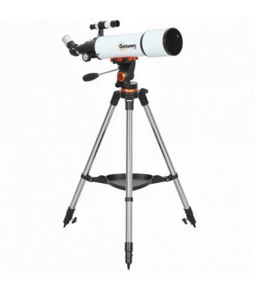 Outsunny Astronomy Telescope for Adults and Beginners with 80 mm Aperture, Carry Bag, White