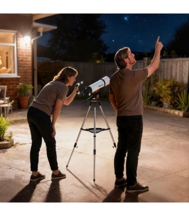 Outsunny Astronomy Telescope for Adults and Beginners with 80 mm Aperture, Carry Bag, White