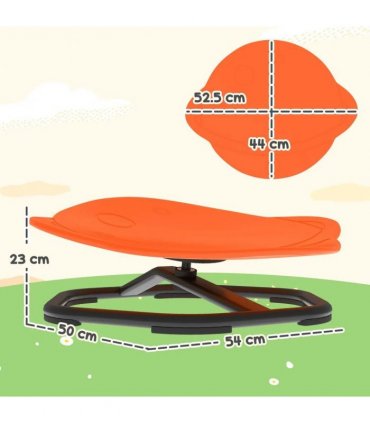 AIYAPLAY Planet-Shaped-kids Swivel Chair, Sensory Spinning Chair for Balance, Coordination Training, Orange