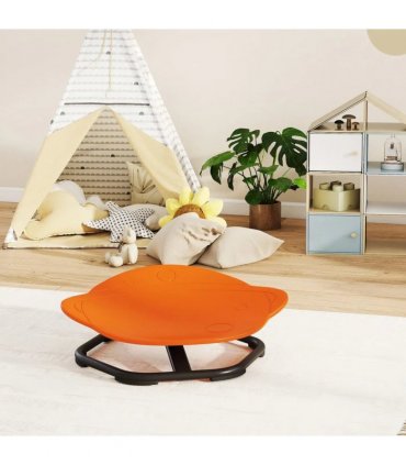 AIYAPLAY Planet-Shaped-kids Swivel Chair, Sensory Spinning Chair for Balance, Coordination Training, Orange