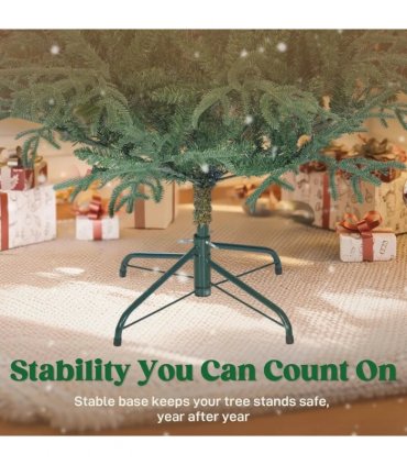 HOMCOM 6 ft Full Spruce Christmas Tree with Realistic Dense Tips, Easy Assembly - Green