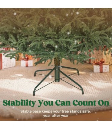 HOMCOM 7 ft Full Spruce Christmas Tree with Realistic Dense Tips, Easy Assembly - Green