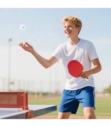 SPORTNOW Portable Table Tennis Set with Four Rackets, Eight Balls, Storage Case