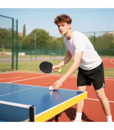 SPORTNOW Portable Table Tennis Set with Four Rackets, Eight Balls, Storage Case