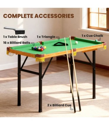 SPORTNOW 4FT Mini Folding Pool Billiards Table
