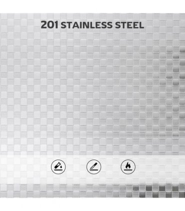 HOMCOM 4 Tier Stainless Steel Kitchen Storage Trolley with Adjustable Shelves - Silver