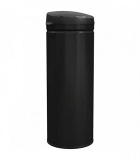 HOMCOM 50L Stainless Steel Sensor Bin - Black