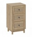 HOMCOM 40 cm Drawer Chest of Drawers with 3 Drawer - Oak