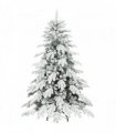 HOMCOM 5ft Super Flocked Christmas Tree - Green/White