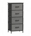 HOMCOM Chest of Four Fabric Drawers - Charcoal Grey
