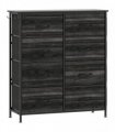 HOMCOM Chest of Eight Fabric Drawers - Black