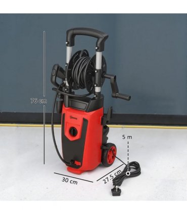 Outsunny 150-Bar Pressure Washer, with Accessories - Red/Black