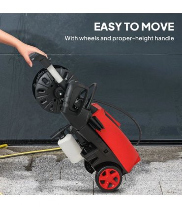 Outsunny 150-Bar Pressure Washer, with Accessories - Red/Black