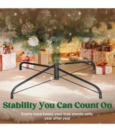 HOMCOM 8.2 ft Snow Frosted Christmas Tree Arch, Christmas Arch Doorway Decor with 2100 Tips and 96 Pinecones, Artificial Xmas Tree with Metal Stand for Indoor, Green