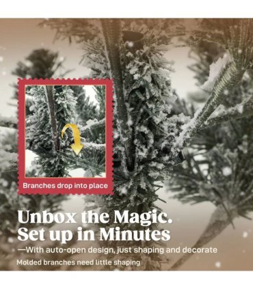 HOMCOM 5ft Snow Flocked Artificial Christmas Tree