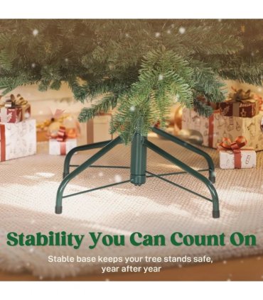 HOMCOM 5ft Artificial Christmas Tree with Realistic Branches, Easy Assembly - Green